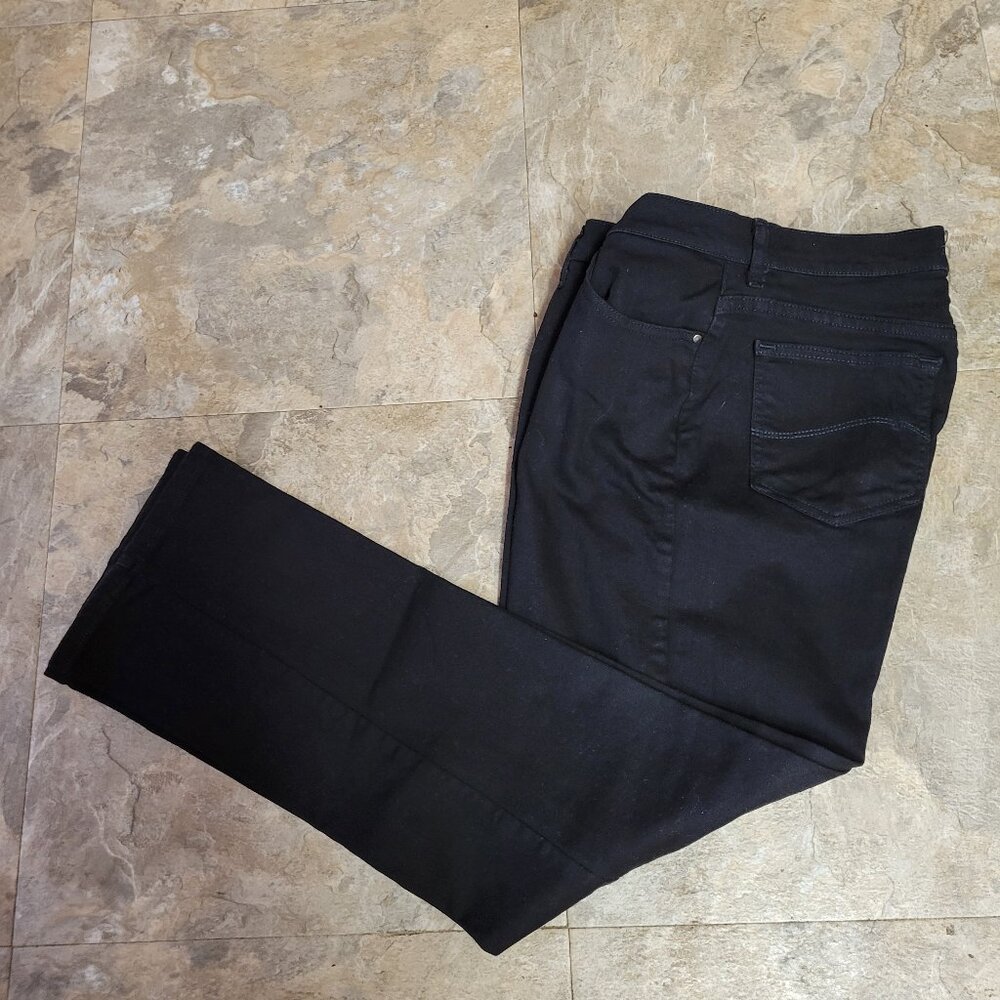 Black Lee Jeans Relaxed Fit Straight Leg Size 10 Women's